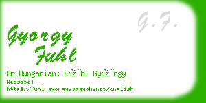 gyorgy fuhl business card